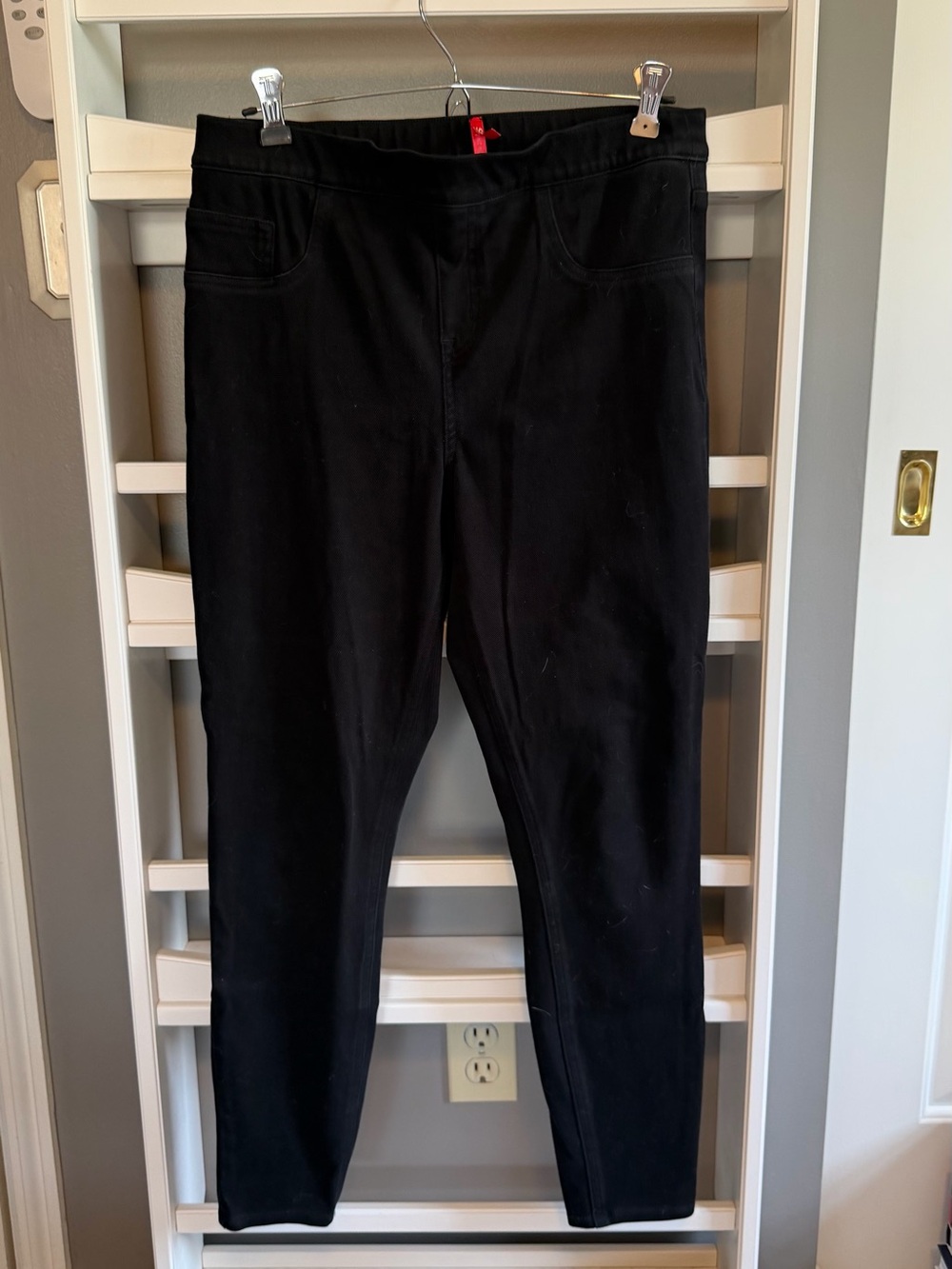 Spanx Jean-ish Ankle Leggings, Black, size L